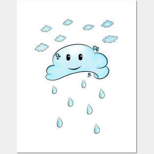 smiling cloud Posters and Art